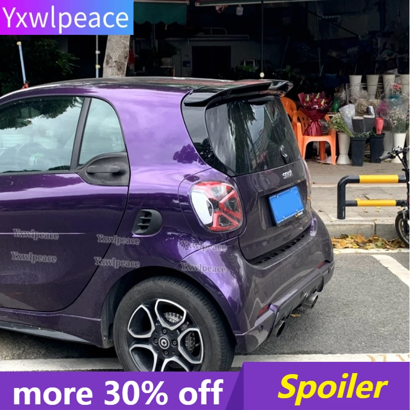 

For Mercedes-Benz Smart Fortwo Forfour 453 ABS Plastic Unpainted Color Trunk Wing Rear Roof Spoiler Car Accessories