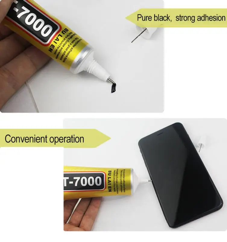 T7000 Black Contact Celular Tablet Reparação Adesivo, Componentes Eletrônicos Cola, Acessórios Automotivos, Novo, 15 ml, 50 ml, 110ml