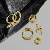 ANDYWEN 925 Sterling Silver Gold Zircon CZ 5mm 6mm 7mm 8mm To 13mm Huggies Hoops Piercing Pendiente Clips Luxury Fine Jewelry 2