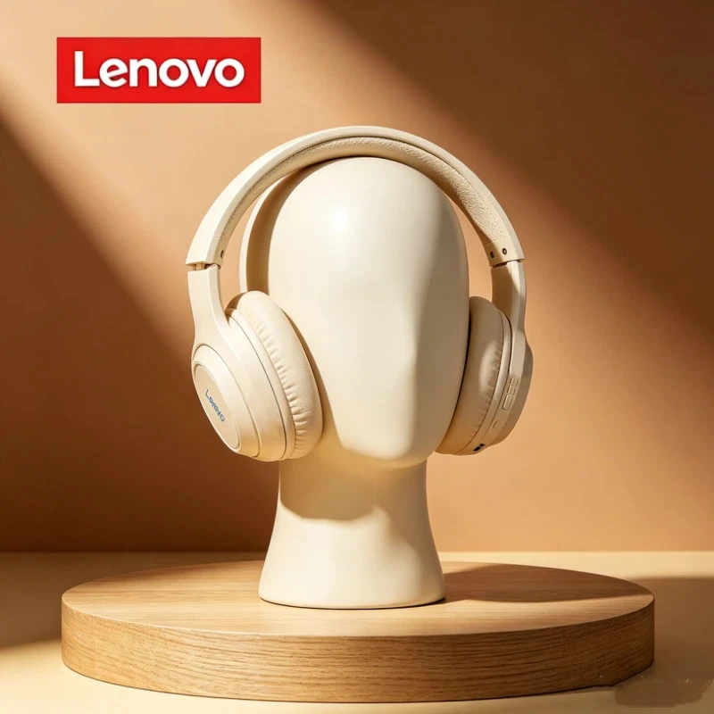 Lenovo Bluetooth 5.3 Over-Ear Headphones – Foldable Wireless Gaming Headset with 360° Stereo Sound, Computer Headphones & Original Audio Design 1
