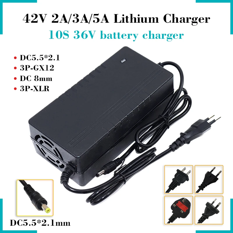 VYDZ Electric Scooter Battery Charger, 42V 2A 3A 5A 10A