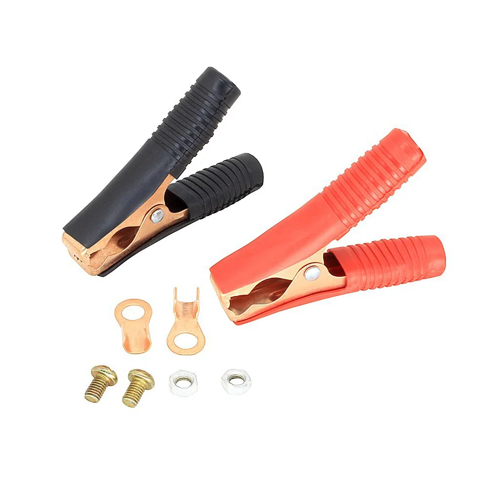 Hot Copper-Plated All-Inclusive Black And Red Spring Car Clamps Crocodile Clip 100A Aligator Small Cable Battery Alligator Clips