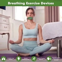 Breathing Exercise Trainers Adjustable and Portable Easy to Clean for Daily,Fitness & Sport Green 3