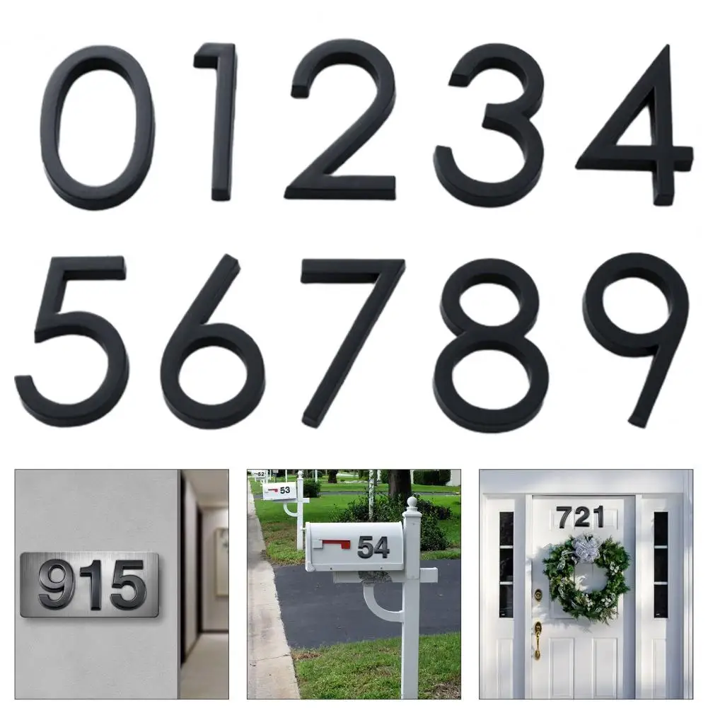 

Never Rust House Numbers Modern Heavy Duty House Numbers for Outside Home Front Door Rust-proof Simple Installation for Mailbox