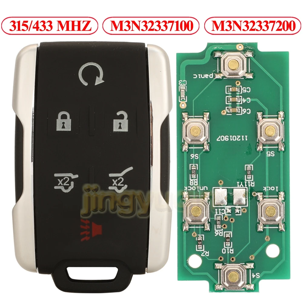 Remote Full Car Key Fob 315/433MHZ Jingyuqin For Chevrolet Colorado Silverado Suburban Tahoe GMC Canyon Sierra Yukon 2014 -