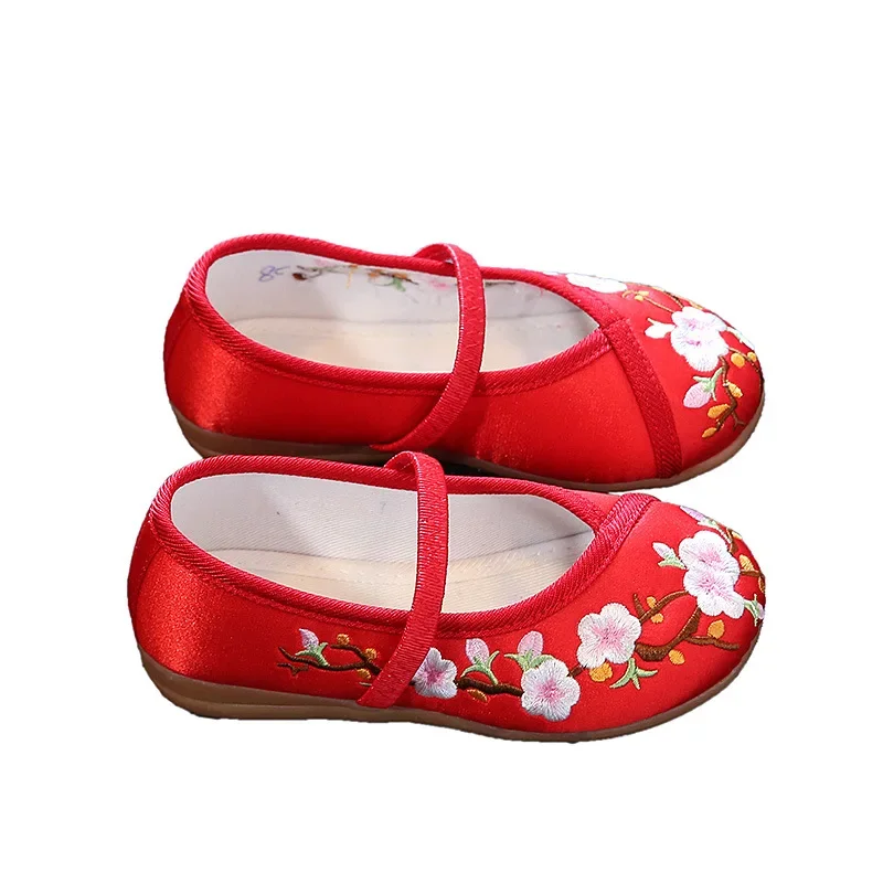 

2023 Spring Children's Flat Girls' Shoes Children's Dance Shoes Girls Sweet Princess Flats Kids Performance Shoes