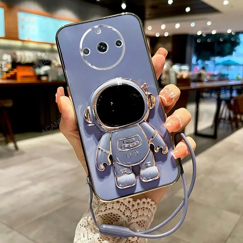Étui à lanière plaqué Reno5lite pour Oppo Reno 5 6 7 8 Reno5 Lite 10 Pro Plus 5F A58 A78 A94 Reno7 4g, housse de support en Silicone_voghion.com