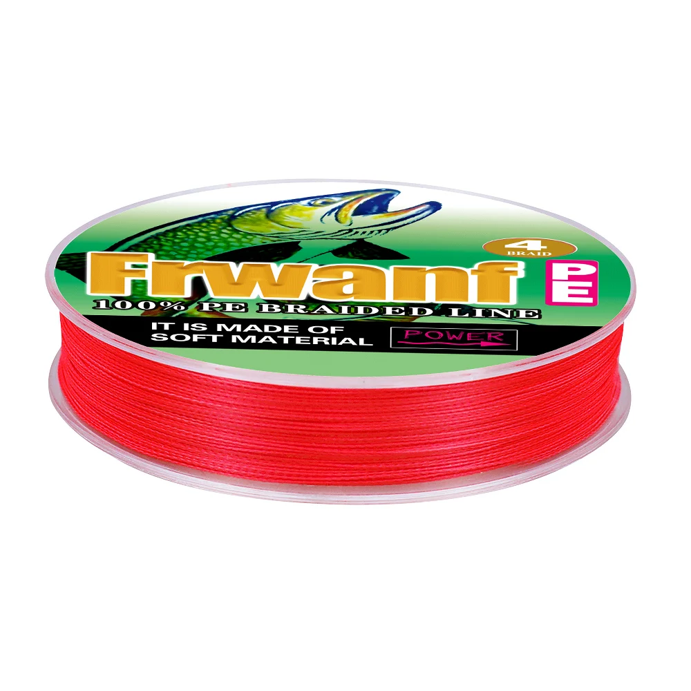 Frwanf super  Multifilament braided fishing line 100M 300M 4 Strand red color never faded 2 4 6 8 100LB 0.06-0.55mm carp fishing 2