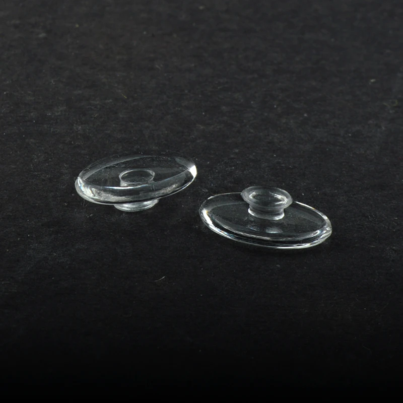 50쌍(100개) 11mm 13mm 안경 실리콘 푸시온 코 패드 수리 도구 안경용 타원형 안경 코 패드