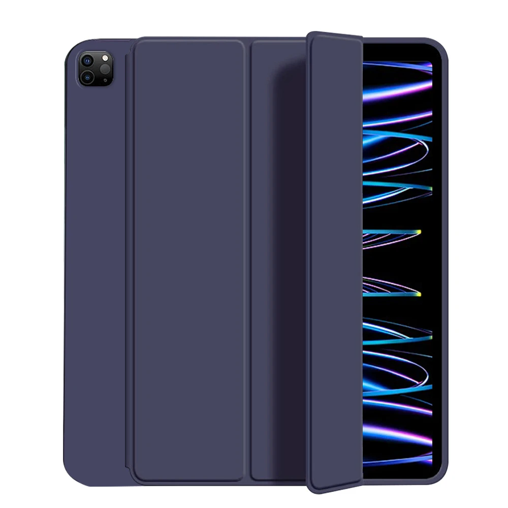 Premium Three-Fold Stand Case with Soft TPU Back and Auto Wake Feature