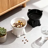 1pc Black White Cat Bowl Cat Bowl Pet Bowl Pet Supplies Plastic Cat Bowl Dog Bowl Cat and Dog Universal Pet Bowl Pet Accessories 3