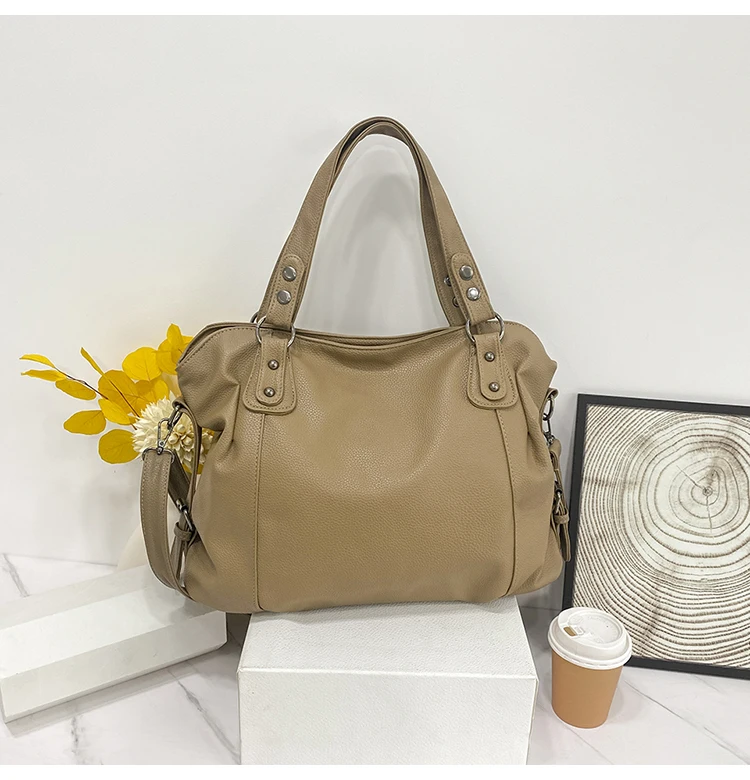 Borsa Hobo femminile Borsa a tracolla di grande capacità Borsa grande Stylsih Borsa a tracolla Hobo da donna in morbida pelle Borsa shopper da donna_voghion.com