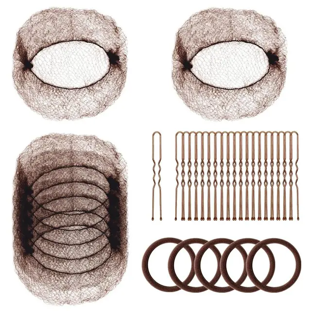 Set 4 Retine Per Capelli Con Strass - Per Ballo, Balletto, Occasioni Speciali - Nero O Bianco - Foto 13