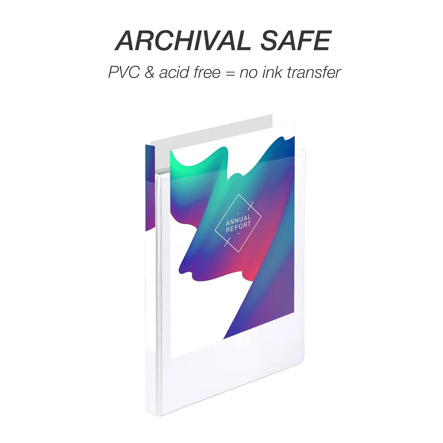 0.5 Inch 3 Ring Binder, Made in USA, Economy Round Ring, Clear View Cover, 100 Sheet Capacity