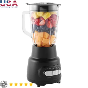 5-Speed Blender with 48oz Glass Jar & Stainless Steel Blades 1