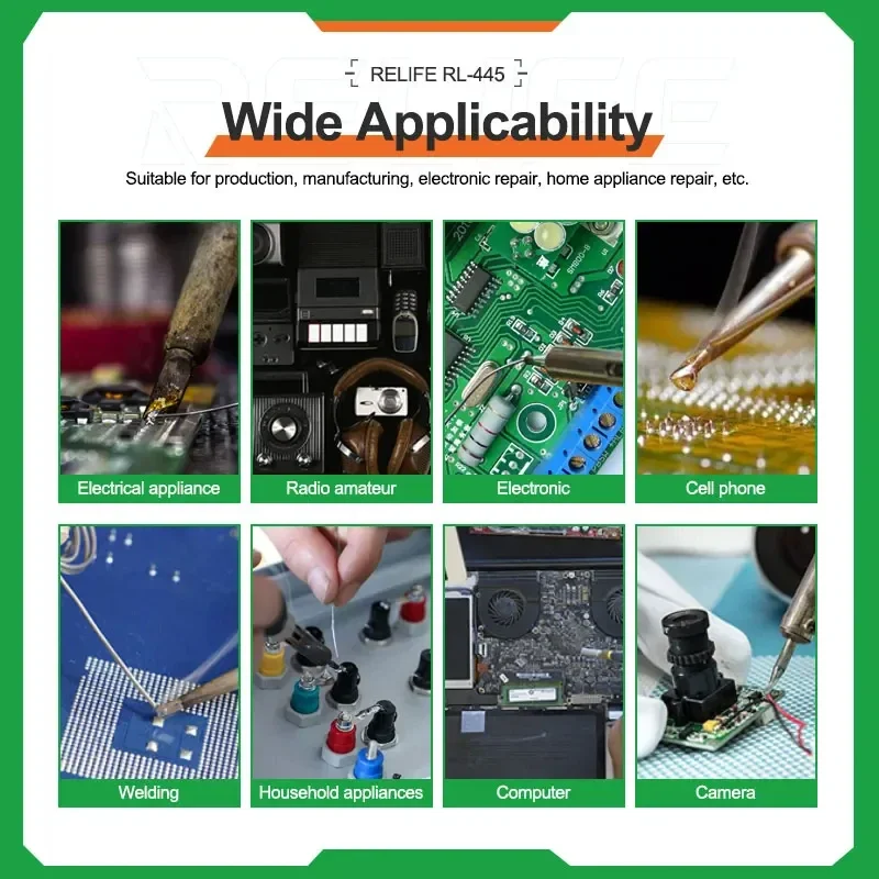 RELIFE RL-445 High Purity Soldering Wire Rosin Core Tin Wire Electronic Soldering Welding Tools 0.3/0.4/0.5/0.6mm 25g