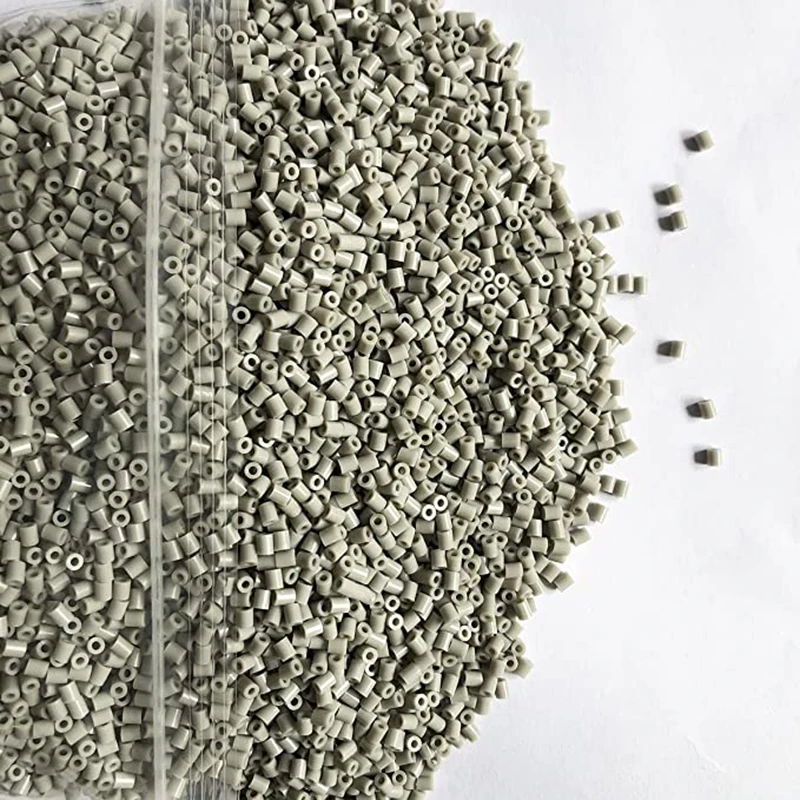 2 Bag/20000pcs 200g 2.6MM Mini Perler Hama Beads Grey and Light Grey Kids Education DIY Handmade Crafts 3D Designs Fuse Beads 3