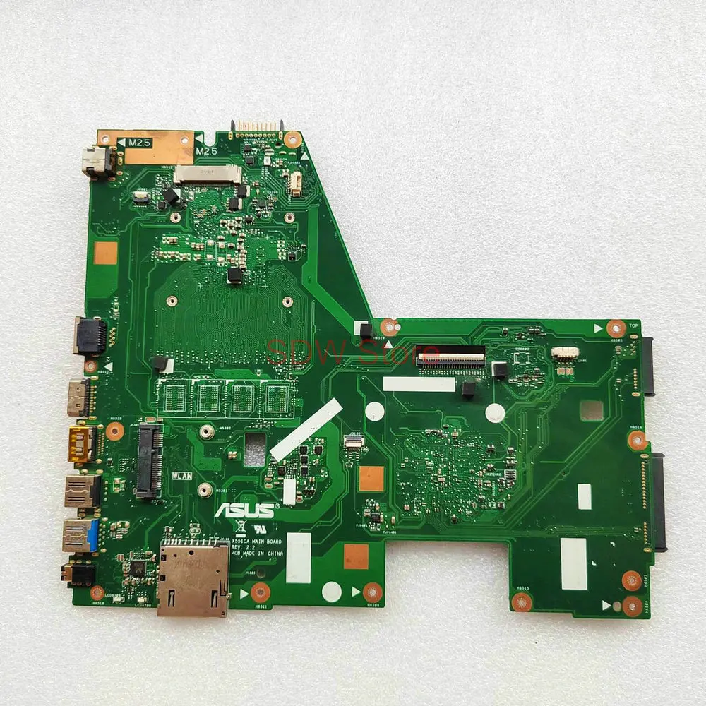 For ASUS X551CA Laptop Motherboard X551CA Main board REV：2.2 1007U DDR3 Fully Teste
