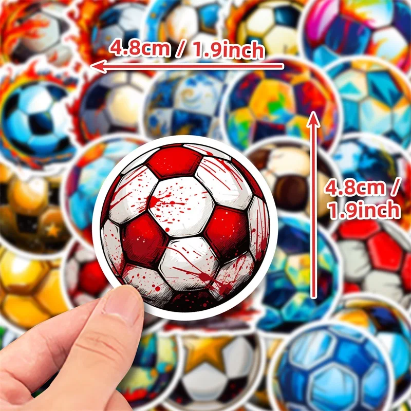 Vibrant Football-Themed PVC Stickers for Creative Decoration and School Stationery