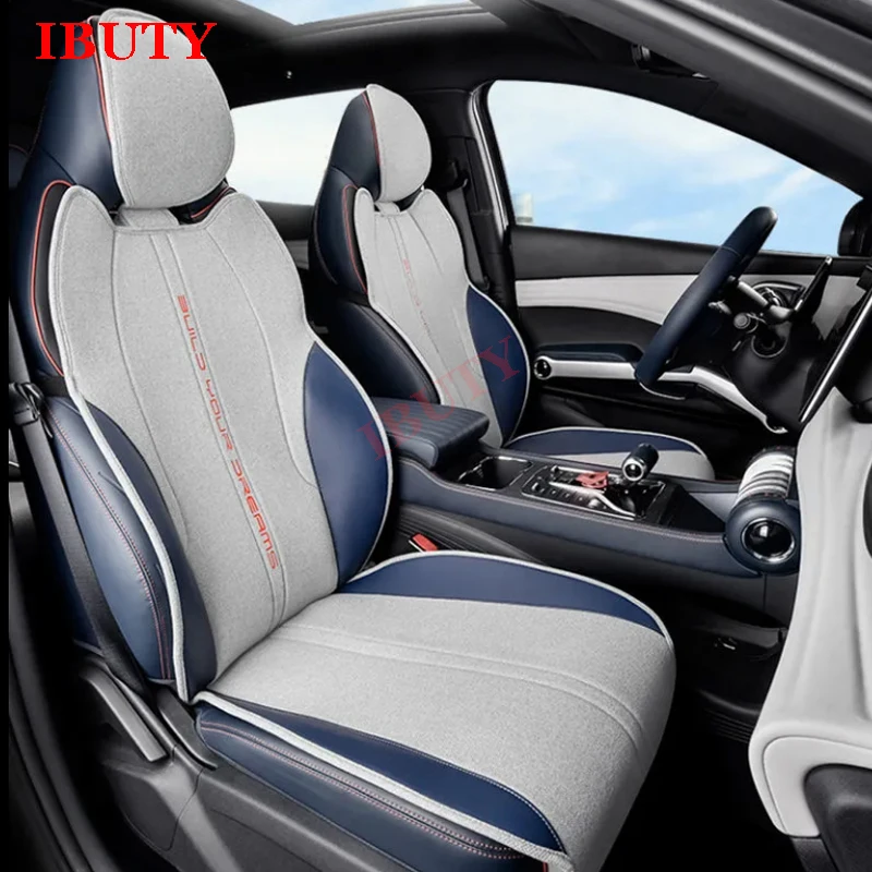 

Car Seat Cushion For BYD Atto 3 Yuan Plus 2022 2023 Four Seasons Linen Breathable Auto Seat Cover Pads 9PCS