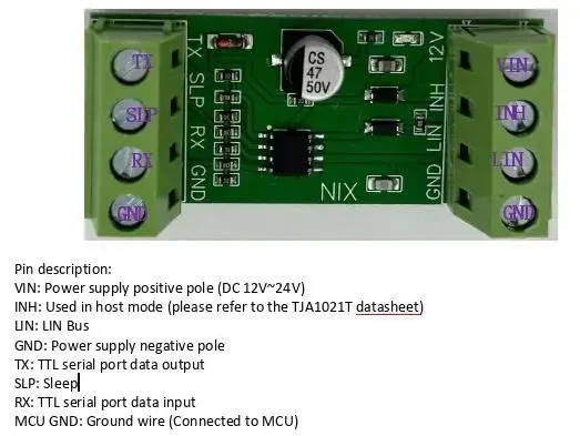 LIN Bus Module TJA1020 TJA1021 / Automotive Bus / K_ LIN Lin Data Analyzer TTL to UART