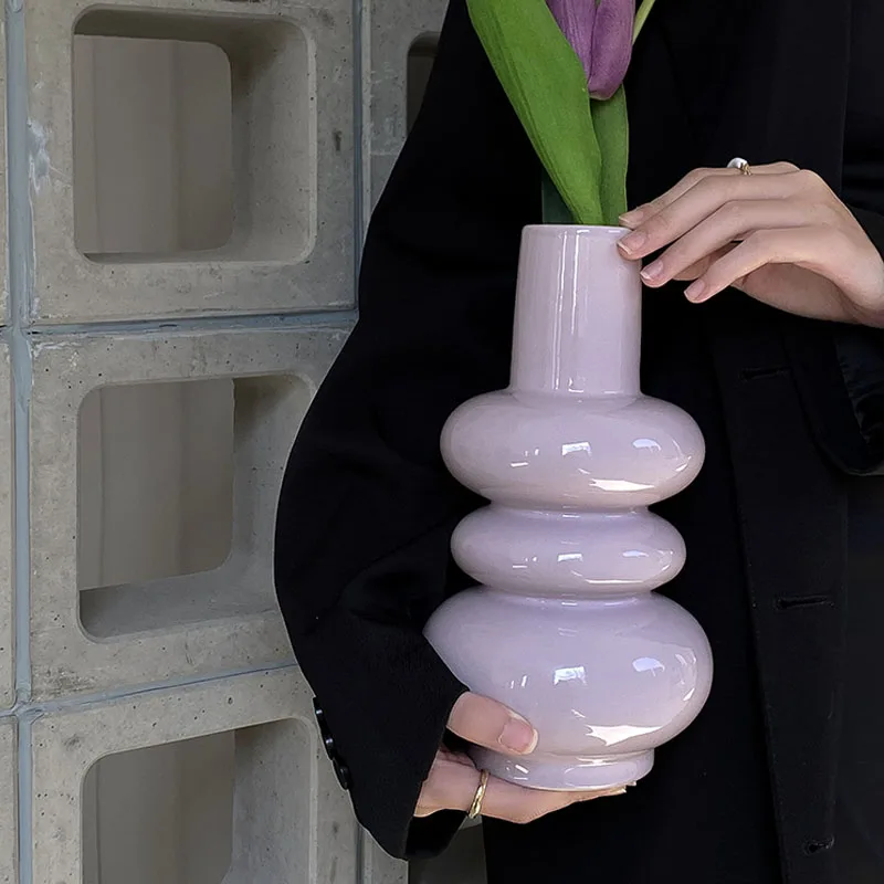 

Скандинавская керамическая ваза Ins, украшения для дома, контейнер для цветочной композиции, художественные вазы, цветочный горшок, аксессуары для украшения дома