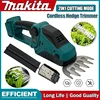 Makita Cordless Hedge Trimmer 2-in-1 Mini Handheld Electric Grass Shears Operated Shrubbery Trimmer for Garden 18V Battery