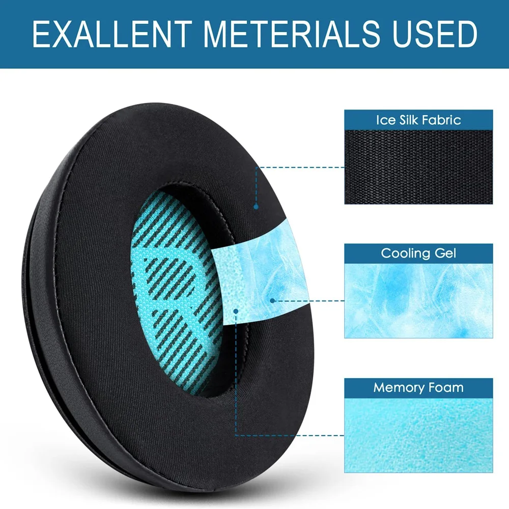 Earpads with BOSE QuietComfort QC SoundLink SoundTrue QC15.QC35.QC25 QC35II Memory foam Ear Pads Cushions Replacement Over-Ear