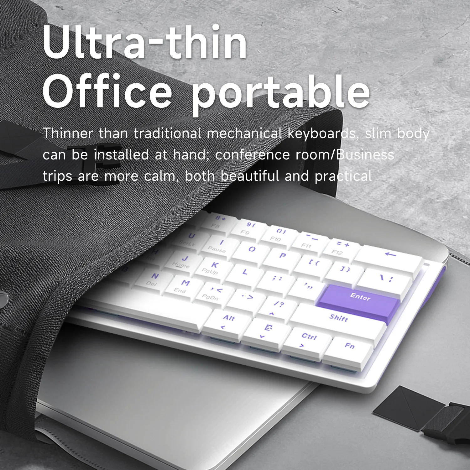 Ajazz NKL61 Low Profile Keyboard 61-Key Slim Body Wired Mechanical