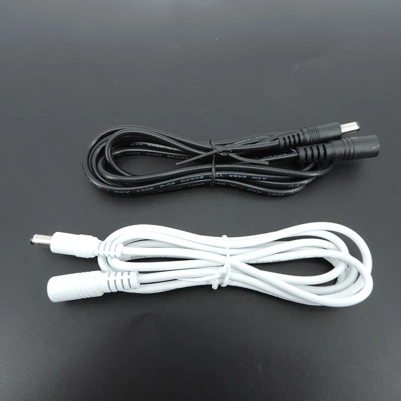 

10x 1/1.5/5m white black DC Power supply Male to female connector Cable Extension Cord Adapter Plug 20 22awg 5.5x2.1mm for A07
