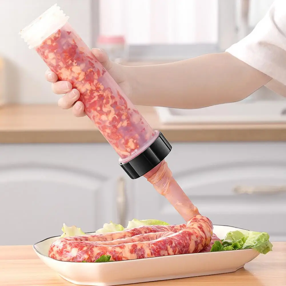 1 Set Sausage Stuffer Machines Food Grade Sausage Syringes Manual Meat Injector Tools Fast Stuffer Maker for Kitchen