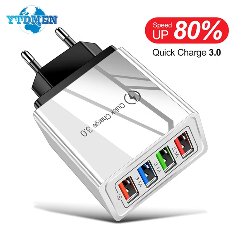 fast charge mobile phone wall charger Quick 3 for iphone 12 samsung xiaomi redmi note 9 pro usb Portable Power adapter | Мобильные