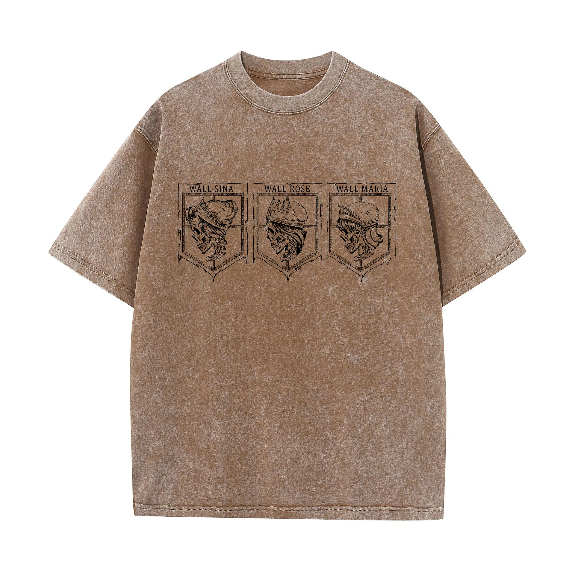 Men Washed Anime Attack On Titan T-Shirt Hip Hop Streetwear Graphic Print Oversize Tshirt Short Sleeve Cotton Loose Vintage Tops 11