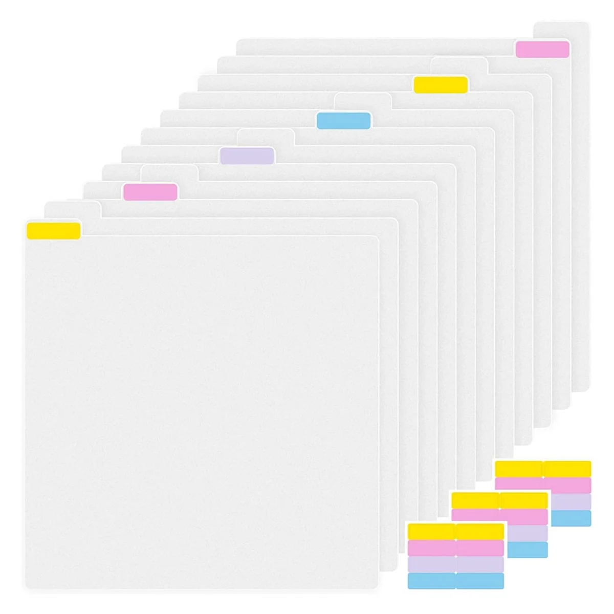 

Scrapbook Paper Dividers Bulk for Dividing 12 X 12 Inch Scrapbook Paper Storage Cardstock Tabbed Dividers File Library B