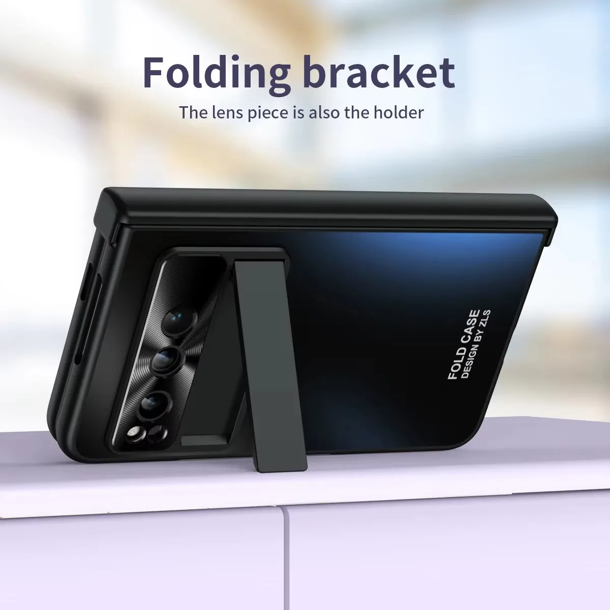 Luxury Business Phone Case with Pen Stylus Slot and Stand Holder