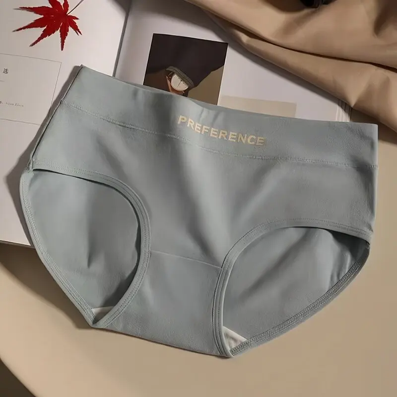 4Pcs/Set Cotton Panties Women Mid Waist Briefs Breathable Intimates Breathable Comfort Underwear M-2XL Soft Panties