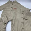 Personalized Solid Knitting Cotton Long Sleeve Outfit Toddler Baby Boys Girl Romper Spring Autumn Newborn Baby Girls Jumpsuit 2