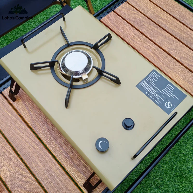 Lohascamping Portable gas IGT burner Table High power Camping Stove Frying pan Butane Furnace flat Folding Gas Furnace IGT Table