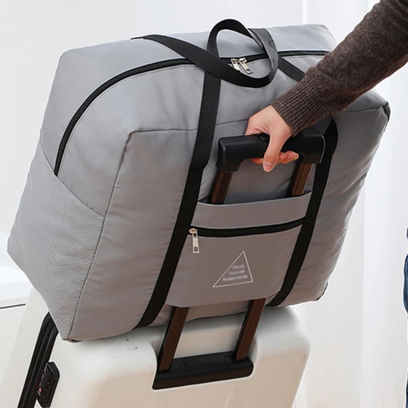 

Travel Folding Trolley Bag Large Capacity Luggage HandBag Portable Boarding Storage Bag Packing Cubes Compression Organizer