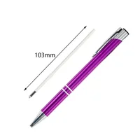 100 шт./лот персонализированная шариковая ручка с поддержкой печати логотипа металлическая шариковая ручка оптовая продажа рекламная ручка школьный подарок офисные принадлежности — изображение 6