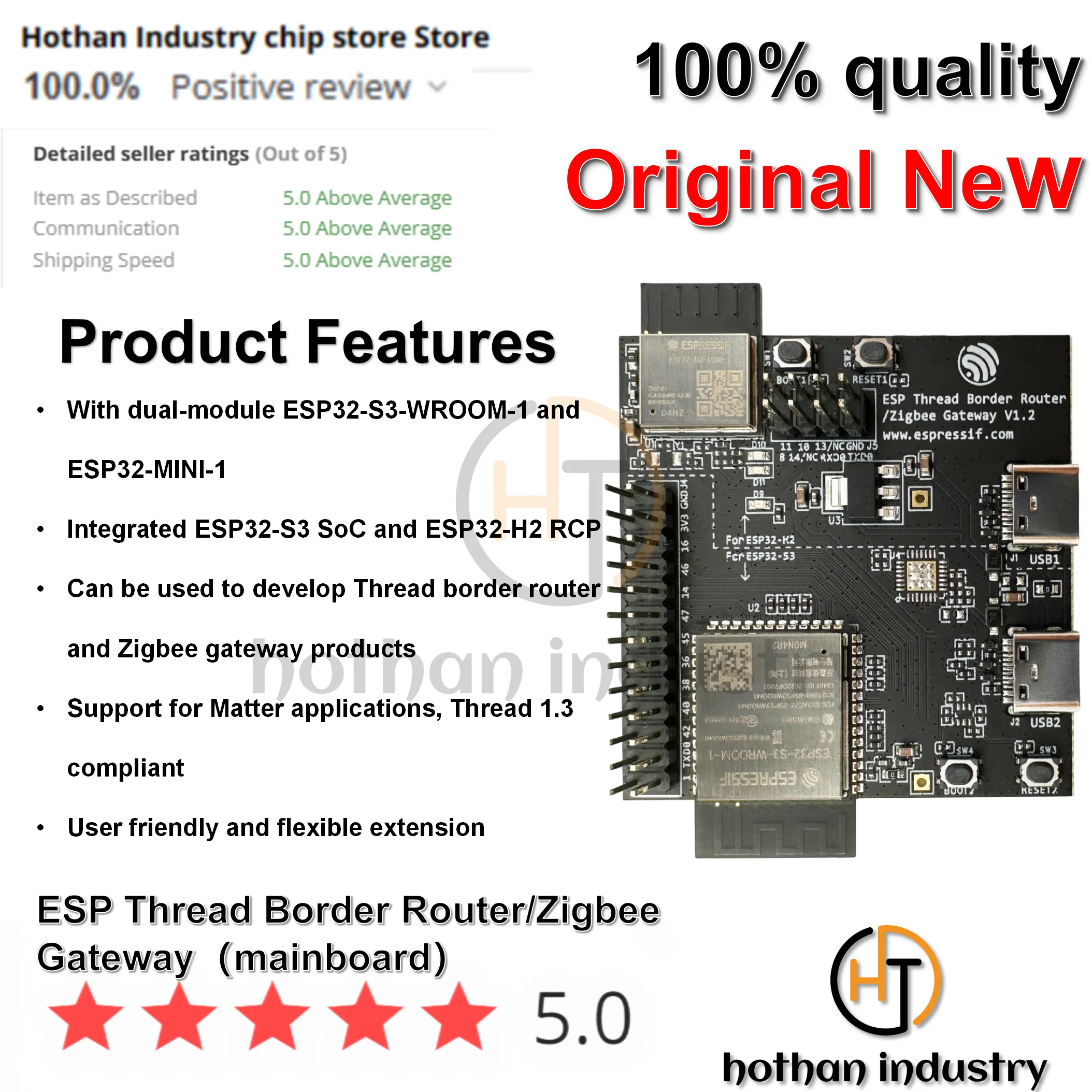 (1 Pz) 100% Nuovo Router Bordo Filettatura Esp/Gateway Zigbee Esp32-S3-Wroom-1 Esp32-Mini-1