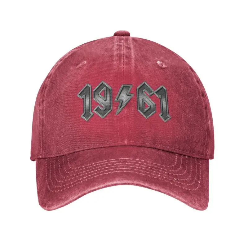 

Punk Unisex Cotton Born In 1961 Vintage Birthday Gift Baseball Cap Adult Adjustable Dad Hat Men Women Hip Hop