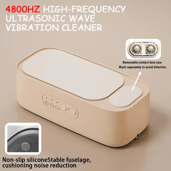 Pink Upgrade Ultrasonic Cleaner 48Khz High Frequency Jewelry Glasses Contact Lens Cleaning Machine - Home Health Care 1