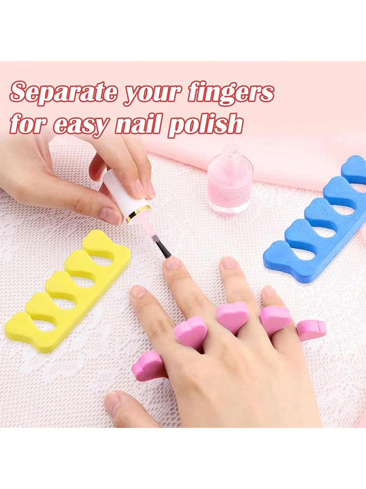 Nail Art Tools Multicolour Nail Art Toe Separators Finger Separators Sponge Soft UV Gel Polish Beauty Tools Manicure Pedicure Pack Nail Kits