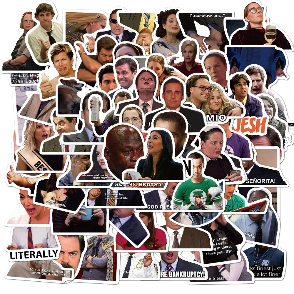 

10/30/50/100Pcs Funny Classic TV Show Meme Stickers DIY Scrapbook Laptop Stationary Guitar Suitcase Car Decals Sticker Kids Toy
