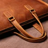 LUOKIR Real Leather Handbag Men Vintage Crazy Horse Cowhide Office Computer Bag Simplicity Business Briefcase For 14 Inch Laptop 6