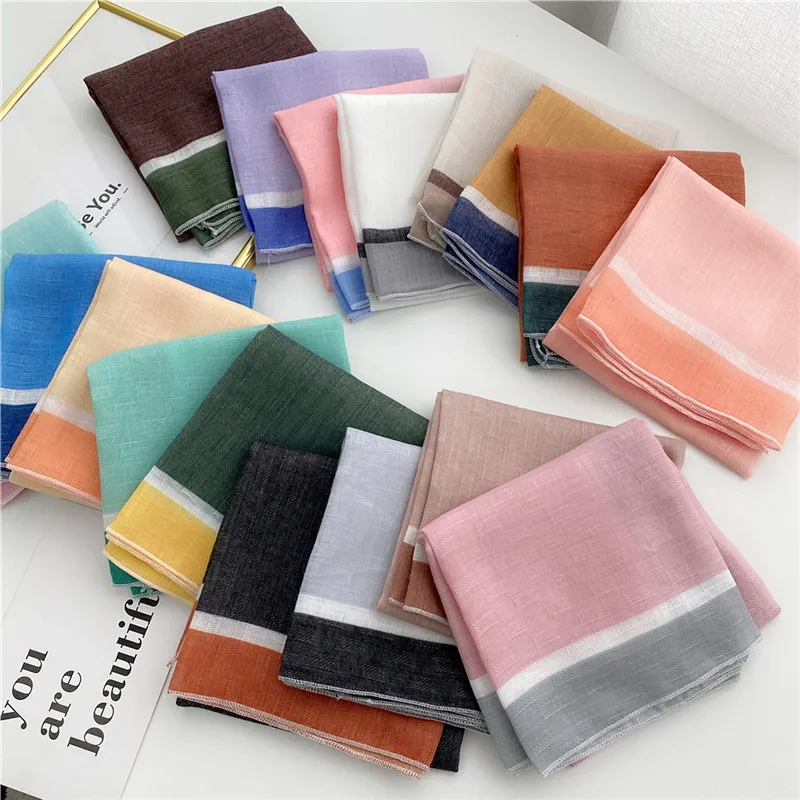 Print Floral Neckerchief Women Scarf Square Handkerchief Cute Cotton Neck Scarves Wrap Headband Bandanas Kerchief Turban 58cm 2