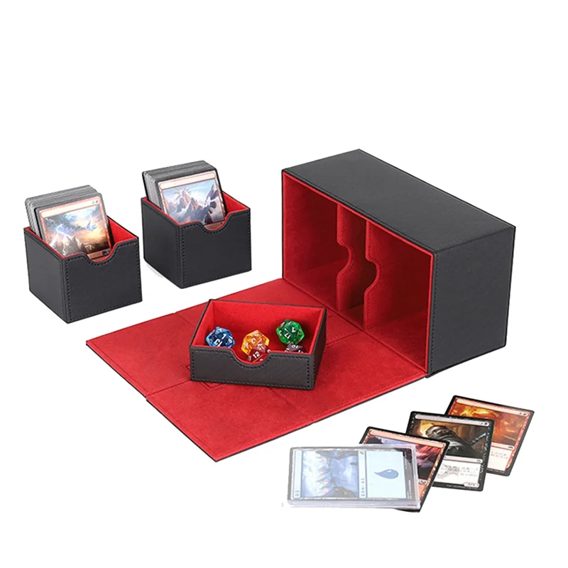A70F-Multifunction Case Container Card Box Card Protector Deck Boxes Holds 200+ Carrying Organiser Case