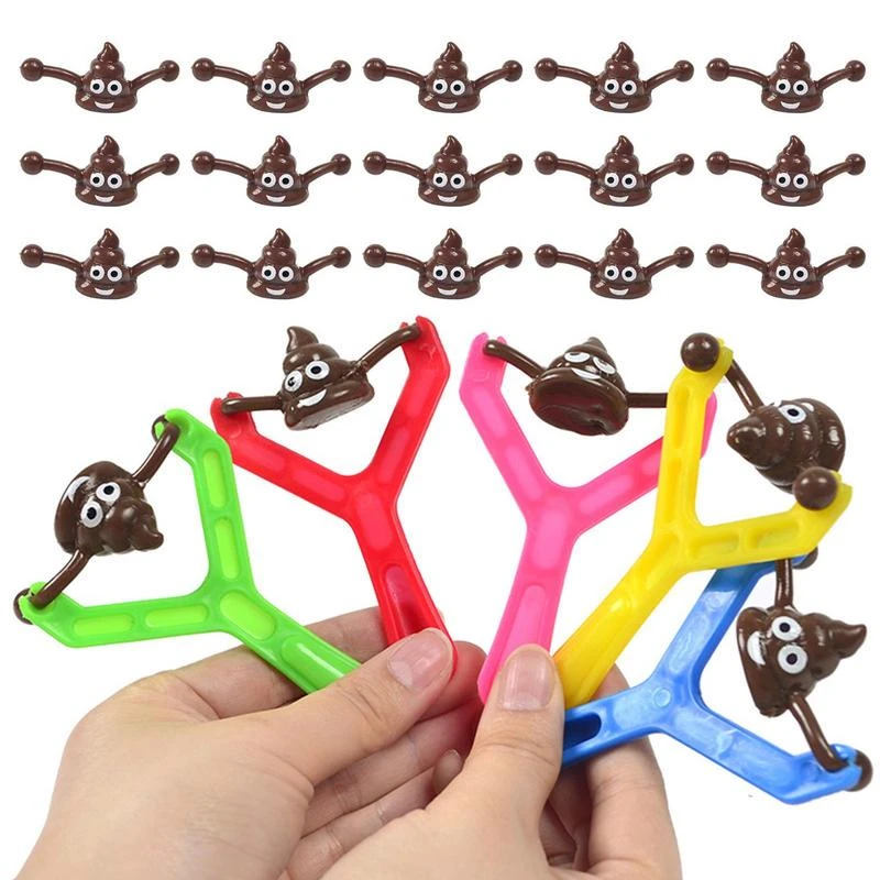 Creative Sticky Pooptoy Mini Rubberflying Poop Toy Funny Kids Catapult  Launch Toy 5 Sling And 20 Poops - Gags & Practical Jokes - AliExpress