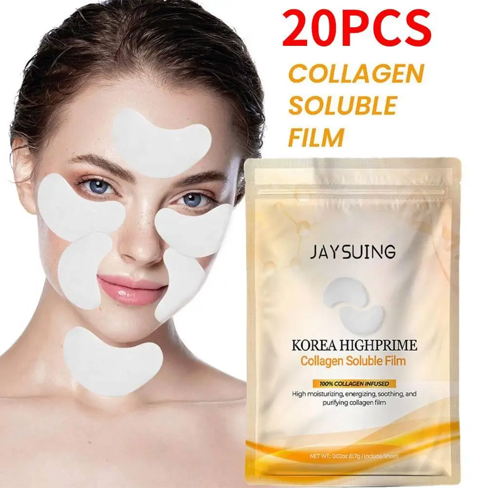 

20pcs Korea Highprime Collagen Soluble Film Anti Aging Wrinkles Remove Dark Circles Nourish Mask Moisturizing Lift Firming Skin